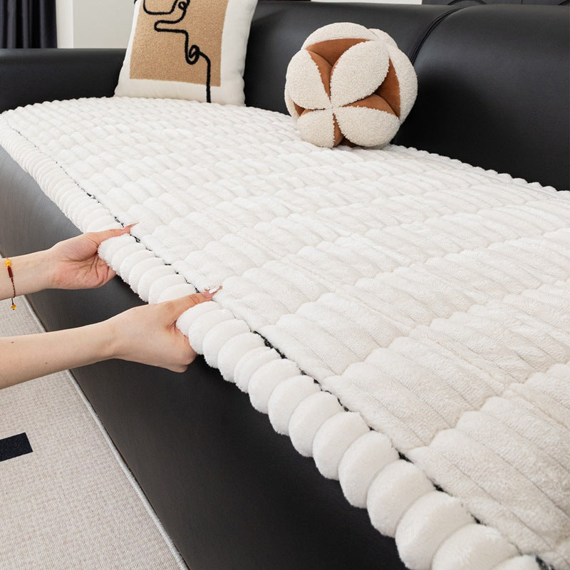 Thickened Bun Cushion Flannel Sofa Topper