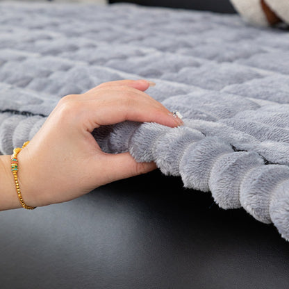 Thickened Bun Cushion Flannel Sofa Topper