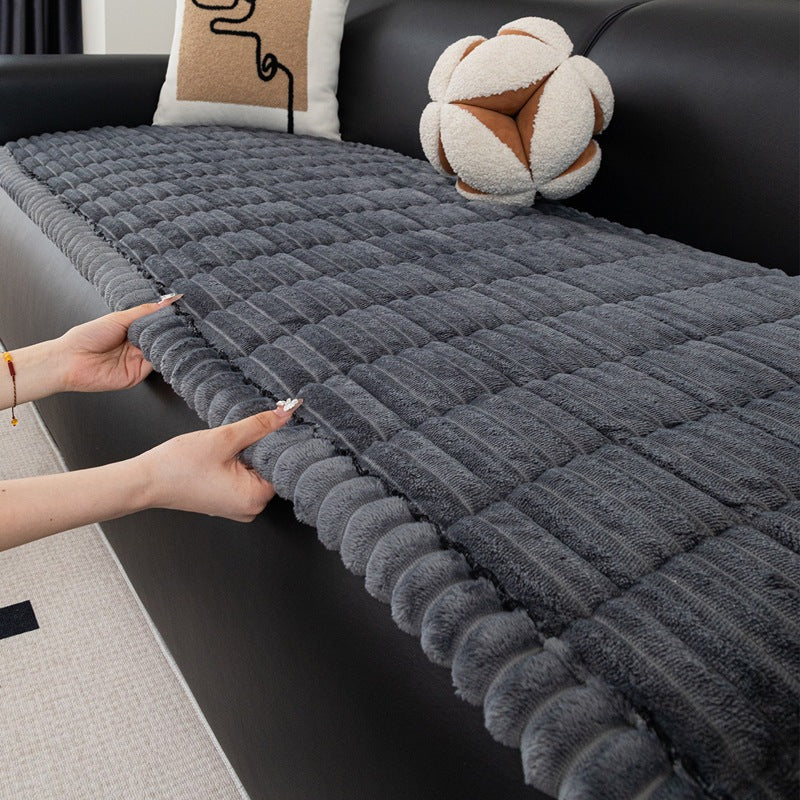 Thickened Bun Cushion Flannel Sofa Topper
